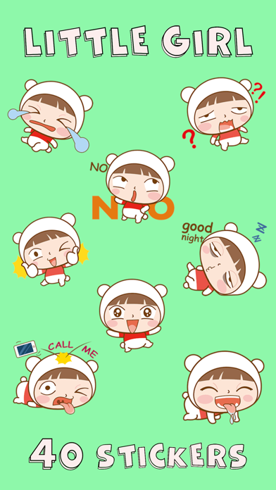 Little Cute Girl Sticker Screenshot