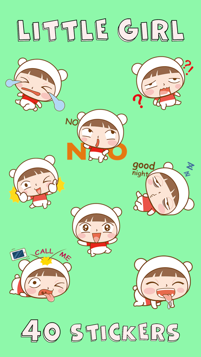 Little Cute Girl Sticker