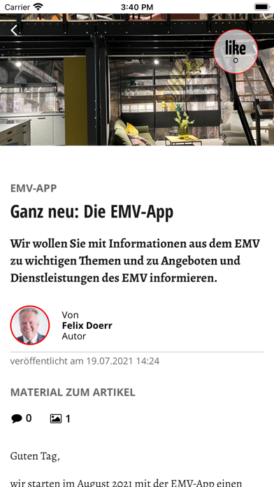 EMV Europa Möbel-Verbund Screenshot