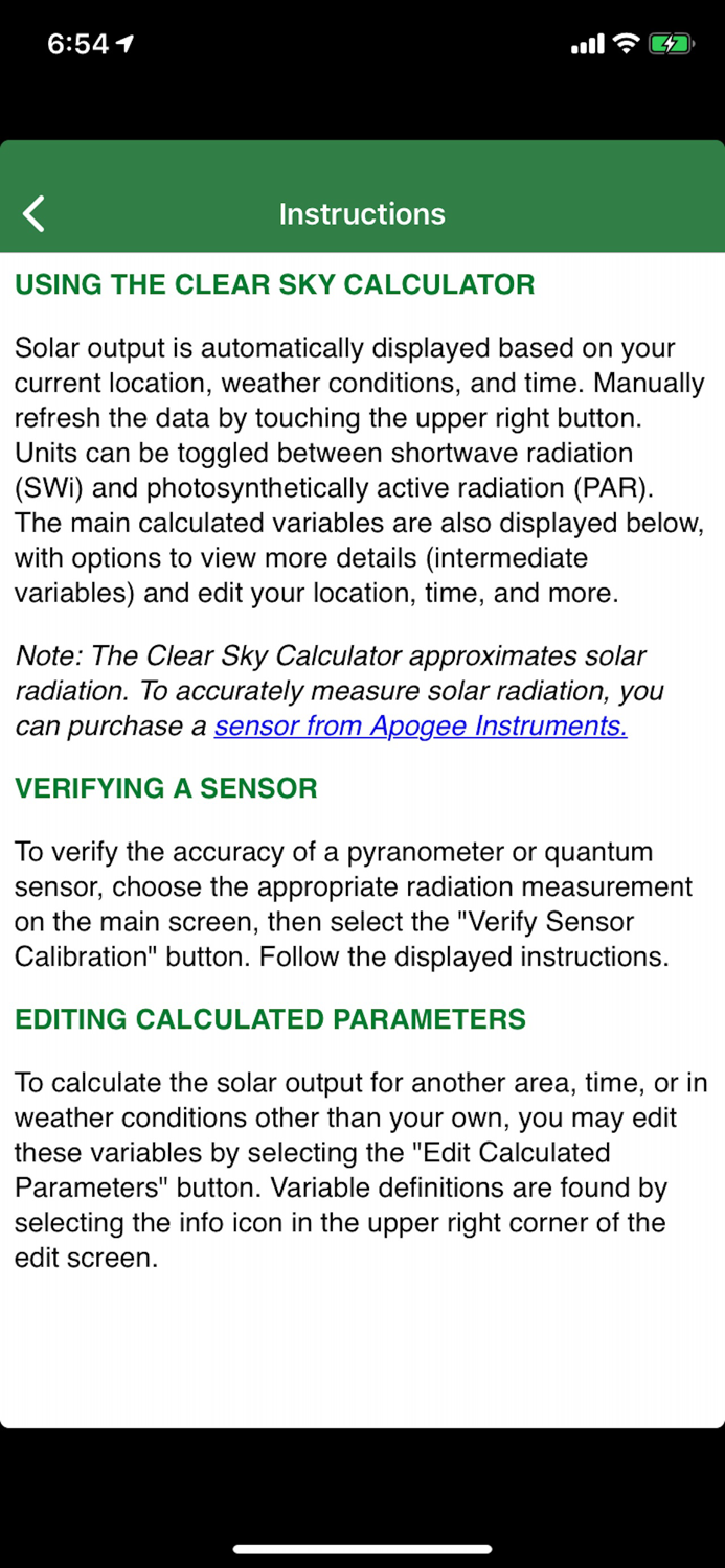 Clear Sky Calculator