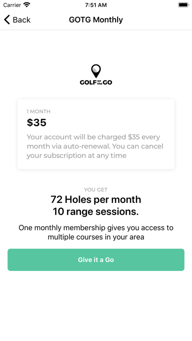 GOTG: Golf On The Go Screenshot