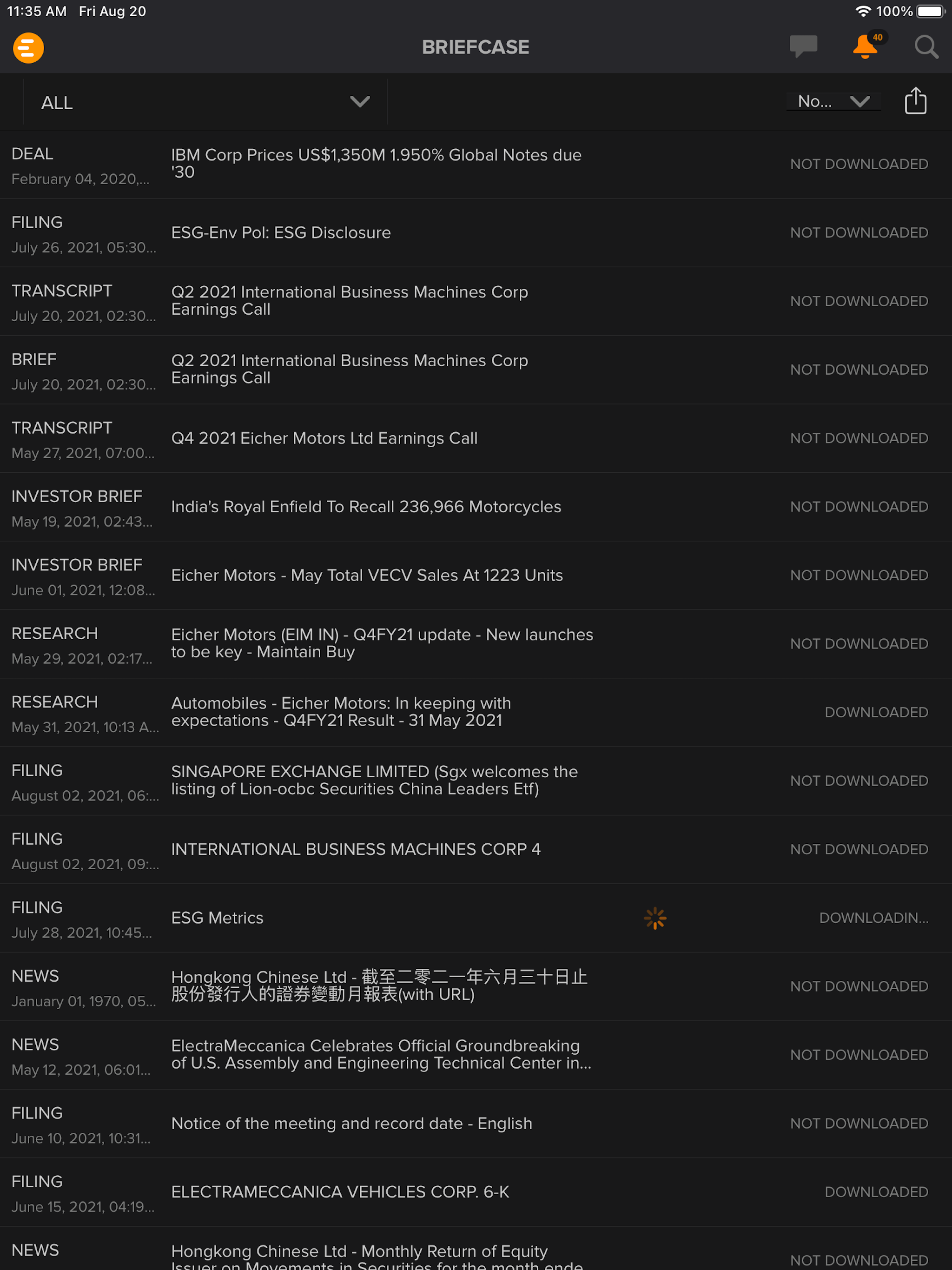 Refinitiv Eikon