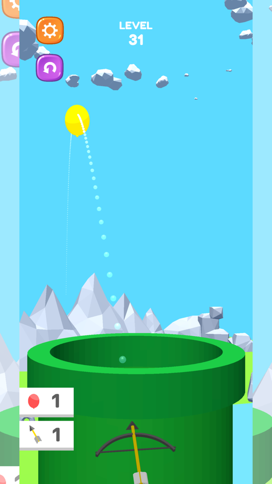 #4. Balloon Shoot 3D Bow & Arrow (iOS) 由: Hideyuki Kawano