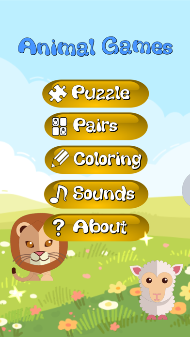 Screenshot #1 pour Animal Games Puzzle Sounds etc