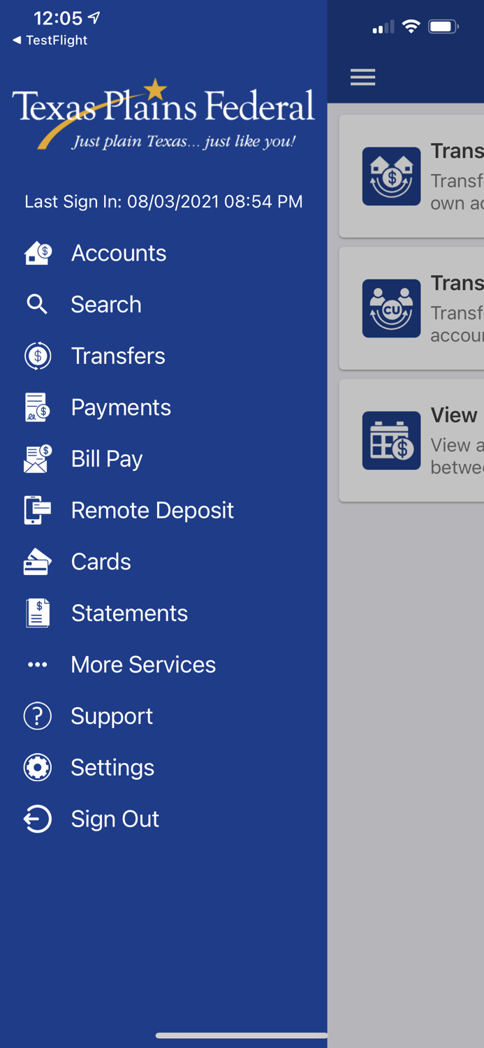 Texas Plains FCU Mobile