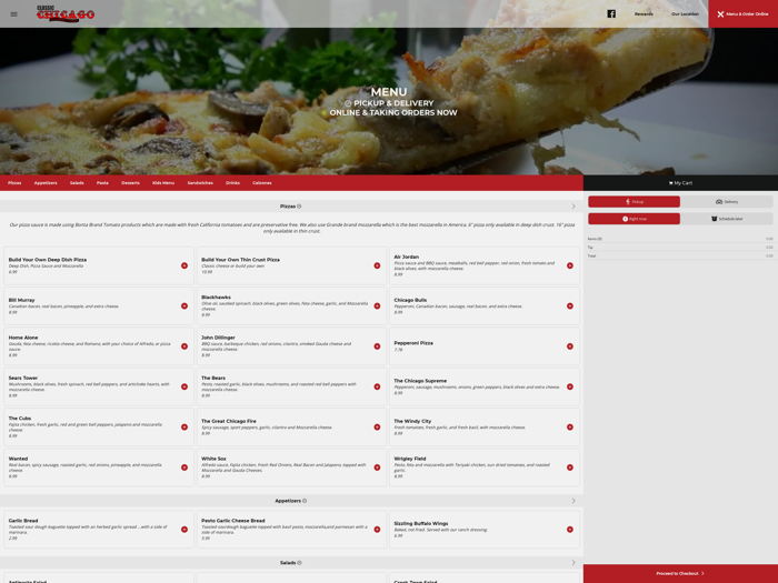 Classic Chicago Gourmet Pizza