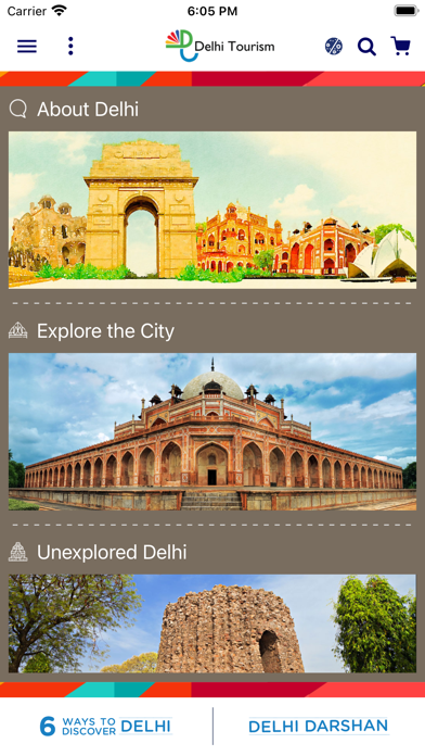 Delhi Tourism Official Screenshot