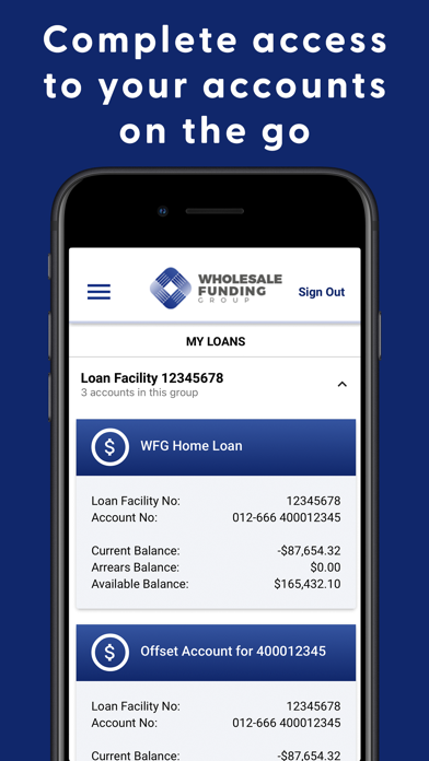 WFG Mobile Access Screenshot