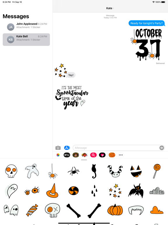 Screenshot #6 pour Halloween Night Party Stickers