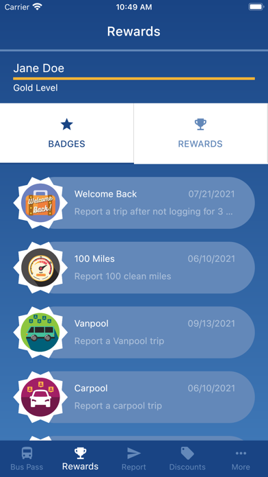 Club Ride Rewards Screenshot