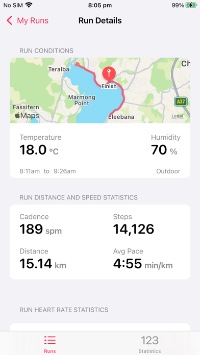 Screenshot #1 pour My Run Stats