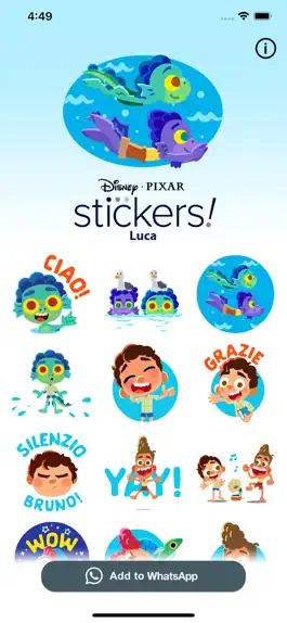 Game screenshot Pixar Stickers: Luca mod apk