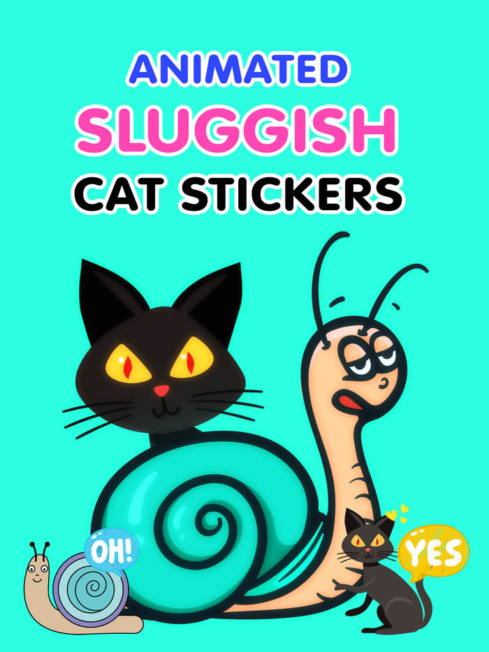 Animated Sluggish Cat Emoji