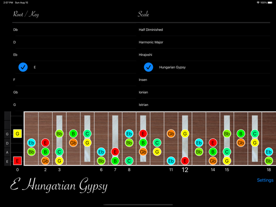 Screenshot #6 pour Guitar Scales for iPad