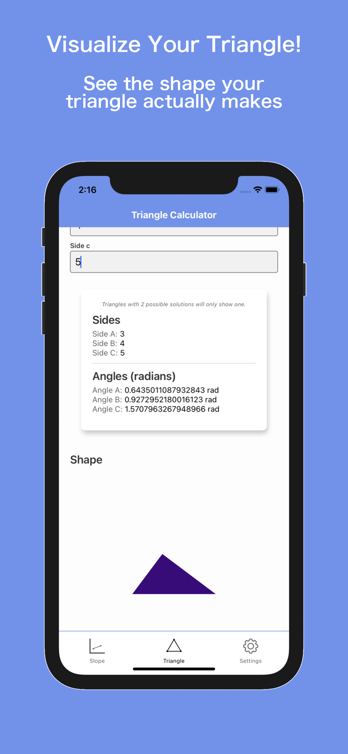 Triangle and Slope Calculator