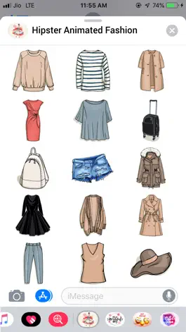 Game screenshot Hipster Animated Fashion Emoji apk