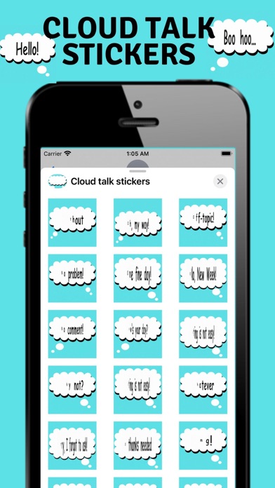 Cloud talk stickers Screenshot
