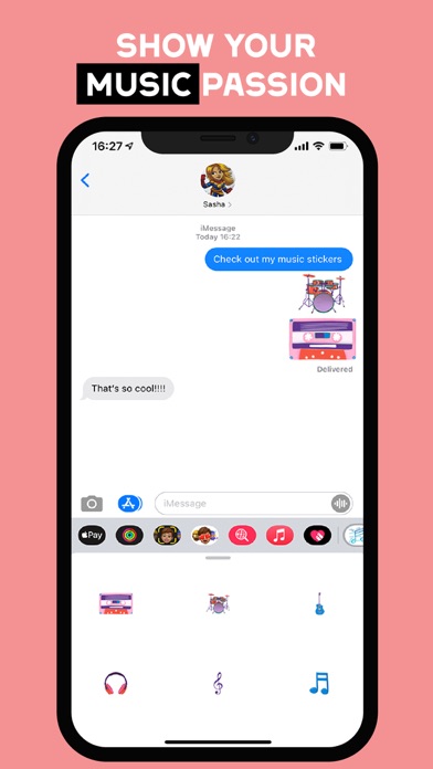 Music Stickers for iMessages Screenshot