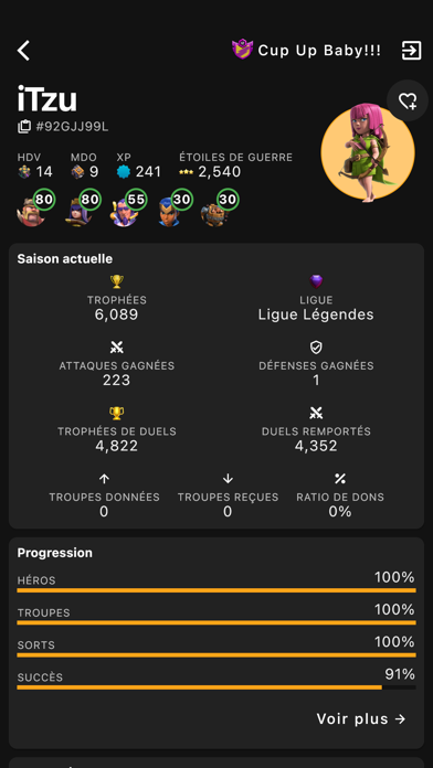 Screenshot #1 pour Clash of Stats