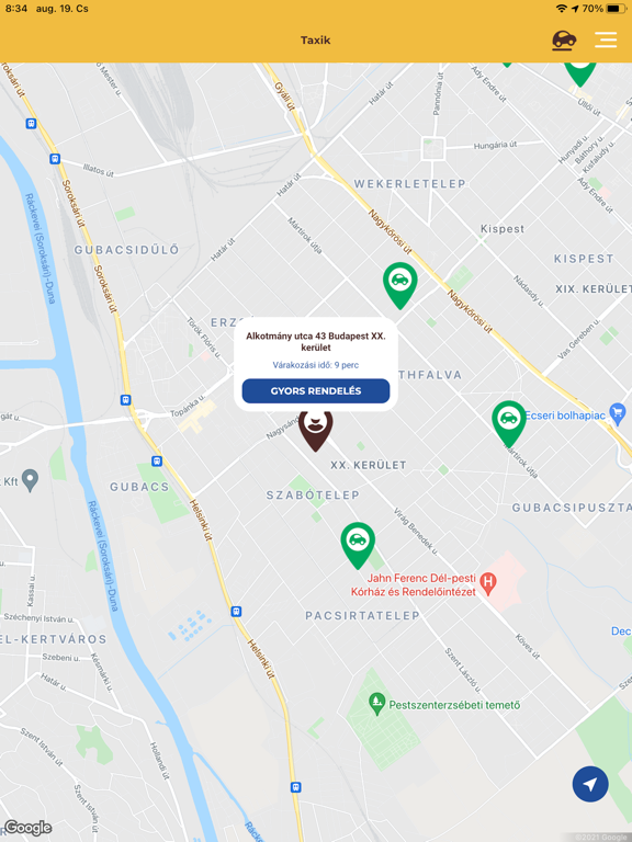 Screenshot #5 pour City-Taxi Budapest