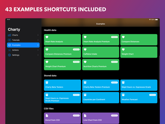 Charty for Shortcuts iPad screenshot 6 - Productivity app