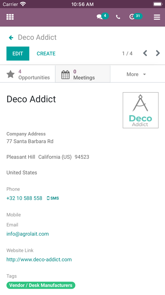 #4. Odoo (iOS) 由: Odoo S.A.
