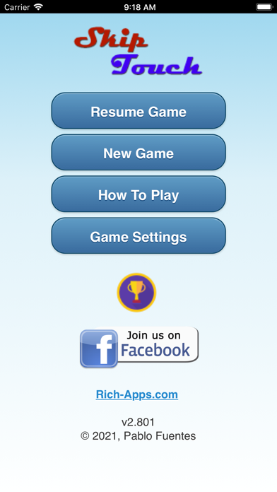 SkipTouch 2.0 - Card Game Screenshot