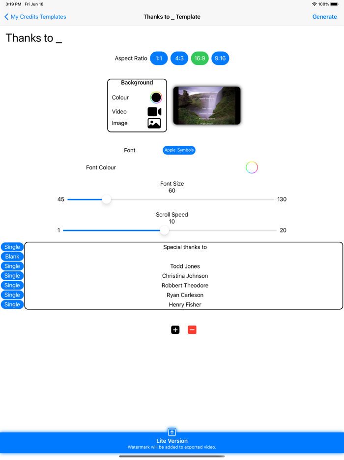 Scrolling Credits Maker Pro