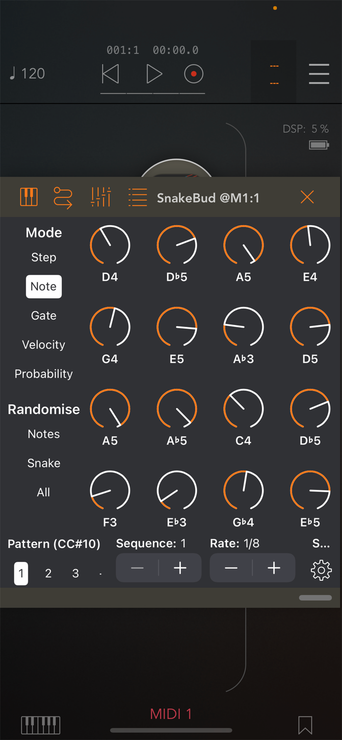 SnakeBud - AUv3 MIDI Sequencer