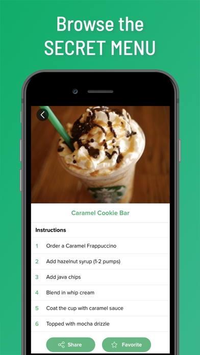 Screenshot #1 pour Secret Menu for Starbucks °