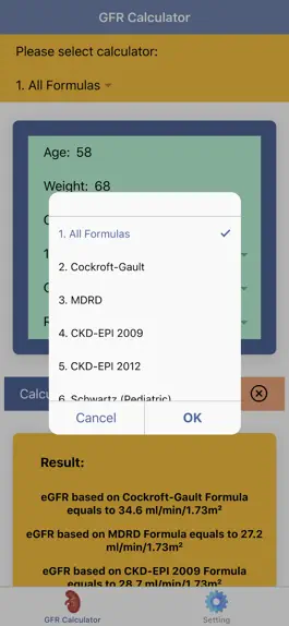 Game screenshot Pocket GFR Calculator apk