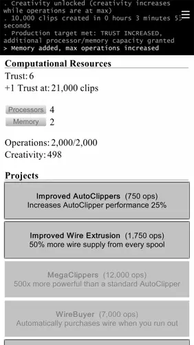 Universal Paperclips™ screenshot 2
