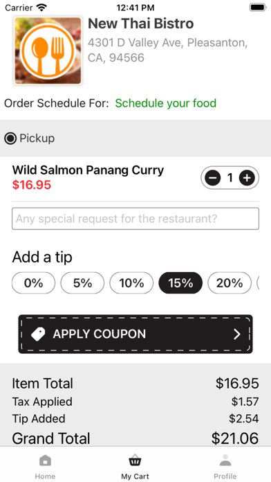 New Thai Bistro Screenshot