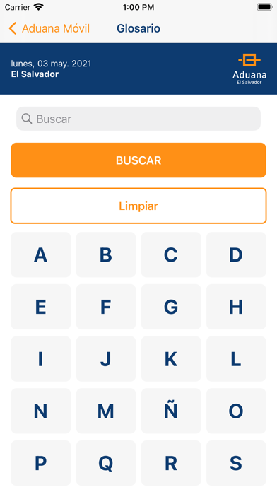 Aduana Móvil Screenshot