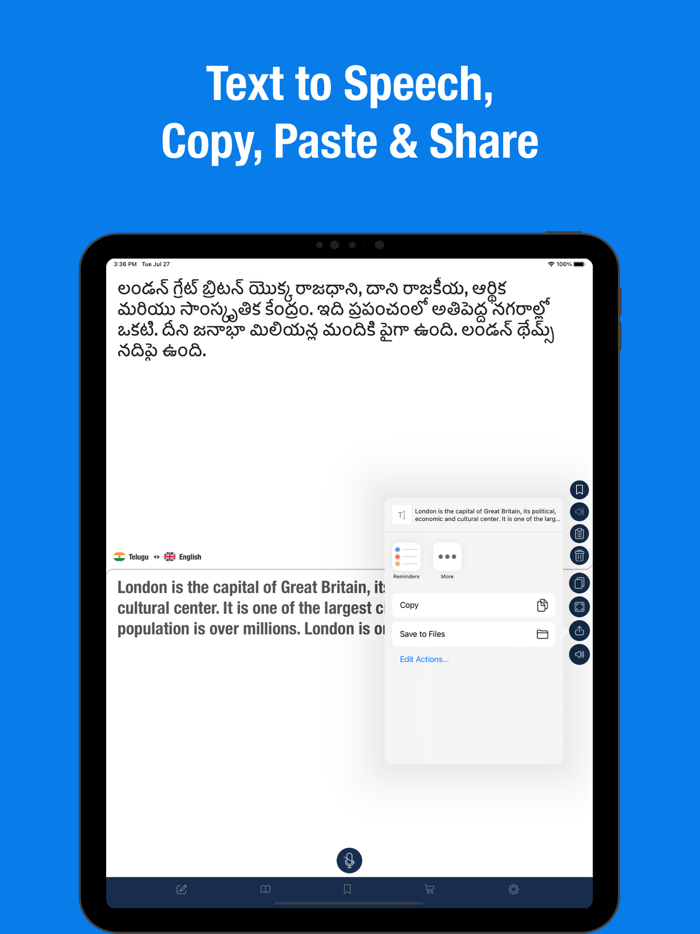 English to Telugu translator..