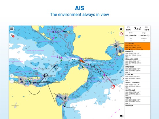 NV Charts GPS Navigation AIS iPad app afbeelding 3