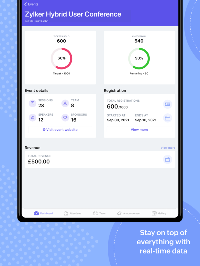 Zoho Backstage for Organizers