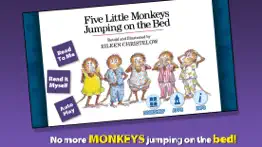 5 monkeys jumping on the bed iphone screenshot 1