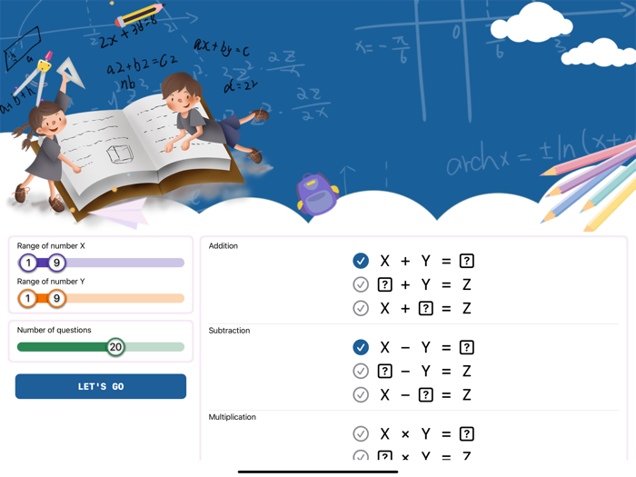 Math4Kids - Operation Practice