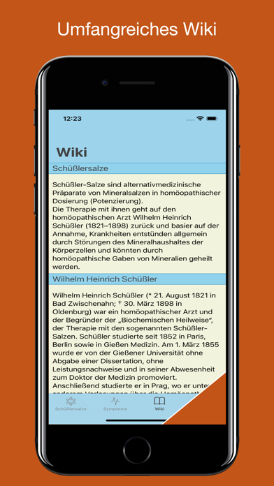 Schüßler Salze Lexikon Screenshot