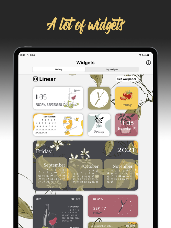 Live Widgets for iPad