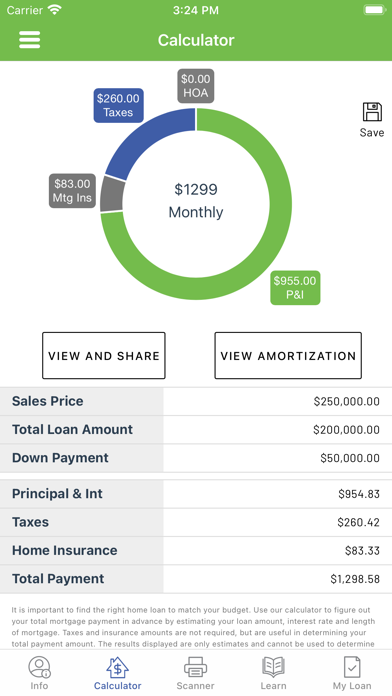 Cabrales Mortgage Screenshot