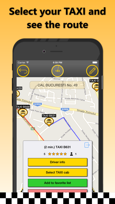 ALO TAXI Client Screenshot