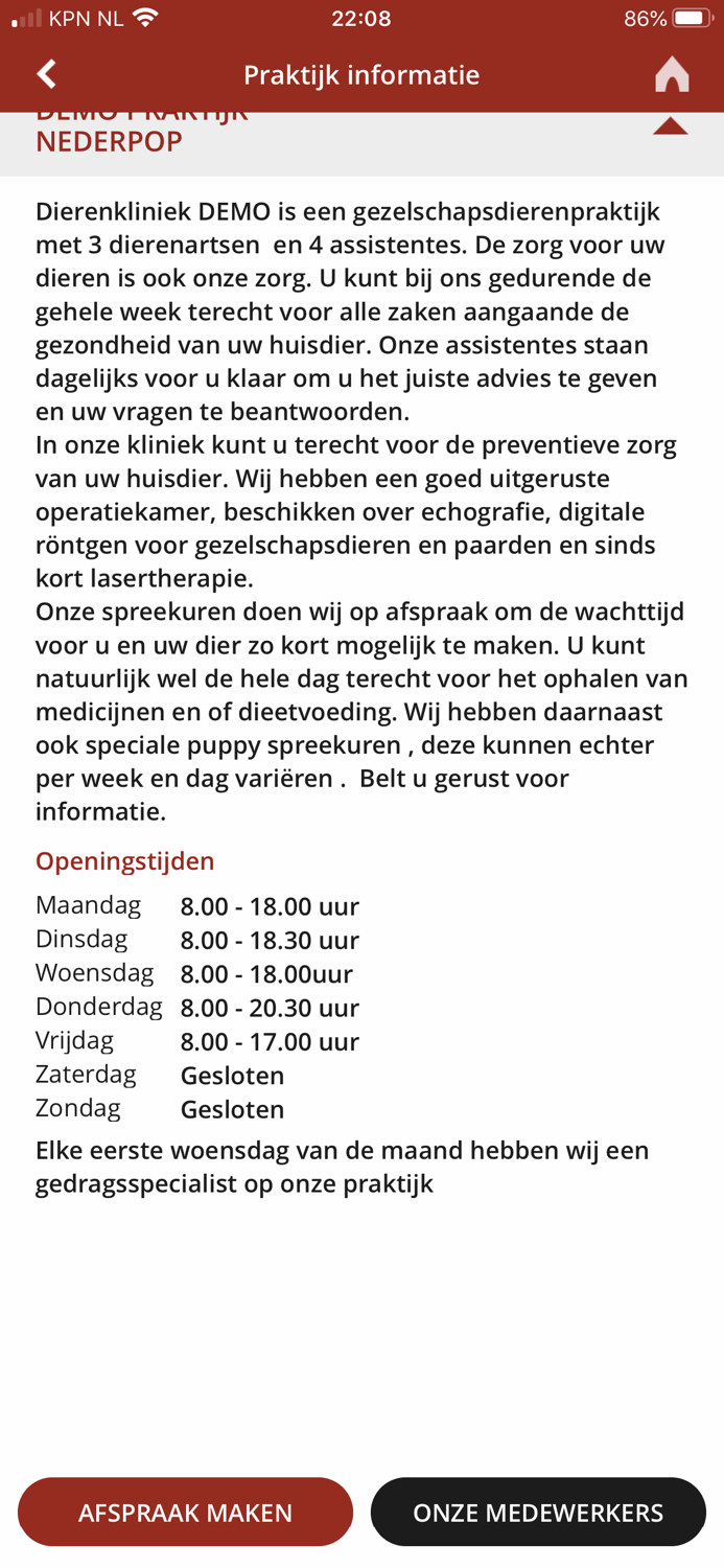 Mijn Dierenartspraktijk App