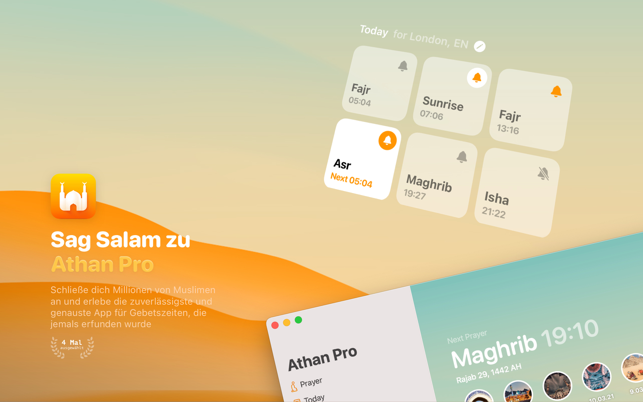 ‎Gebetszeiten - Athan Pro Screenshot
