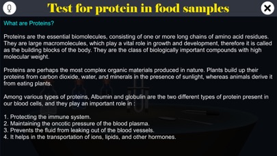 Screenshot #1 pour Test for protein in food
