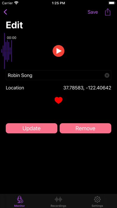 Bird Song: Record & Share Screenshot