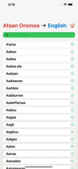 Game screenshot Afan Oromo English Dictionary apk