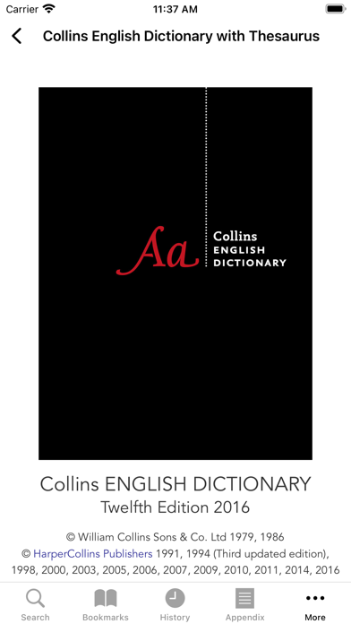 Collins Dictionary+Thesaurus Screenshot