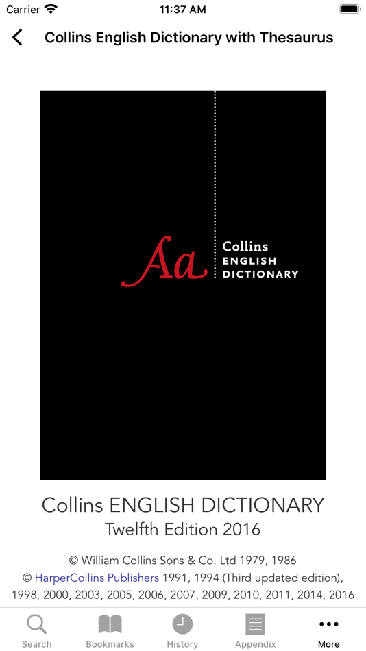 #5. Collins Dictionary+Thesaurus (iOS) 由: HarperCollins Publishers Ltd